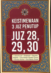Image of KEISTIMEWAAN 3 JUZ PENUTUP